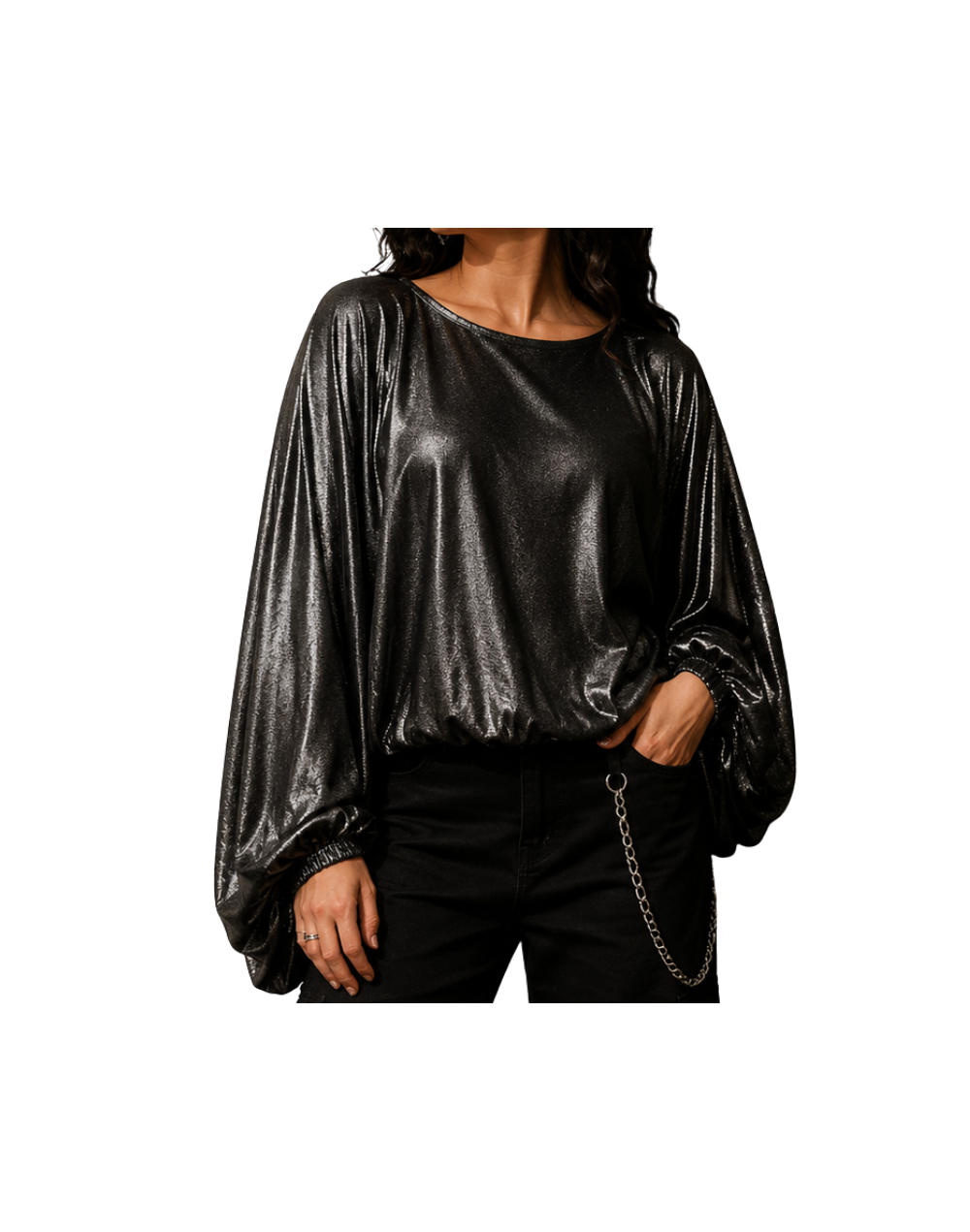 Busito: gris oscuro platinado 