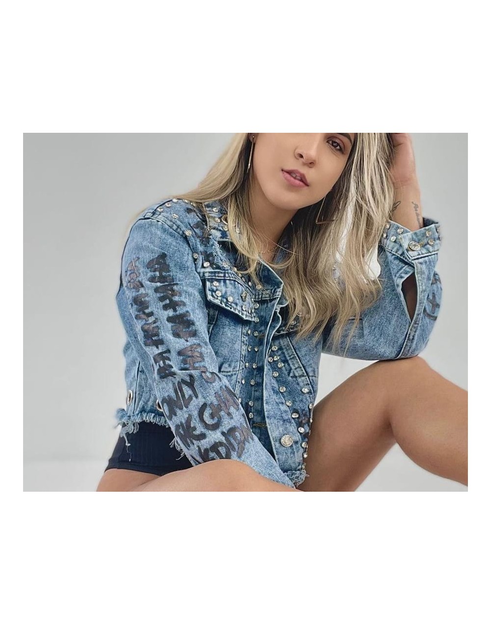 Jacket jeans letras