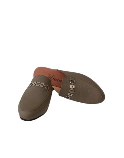 Mocasines en cuero liso
