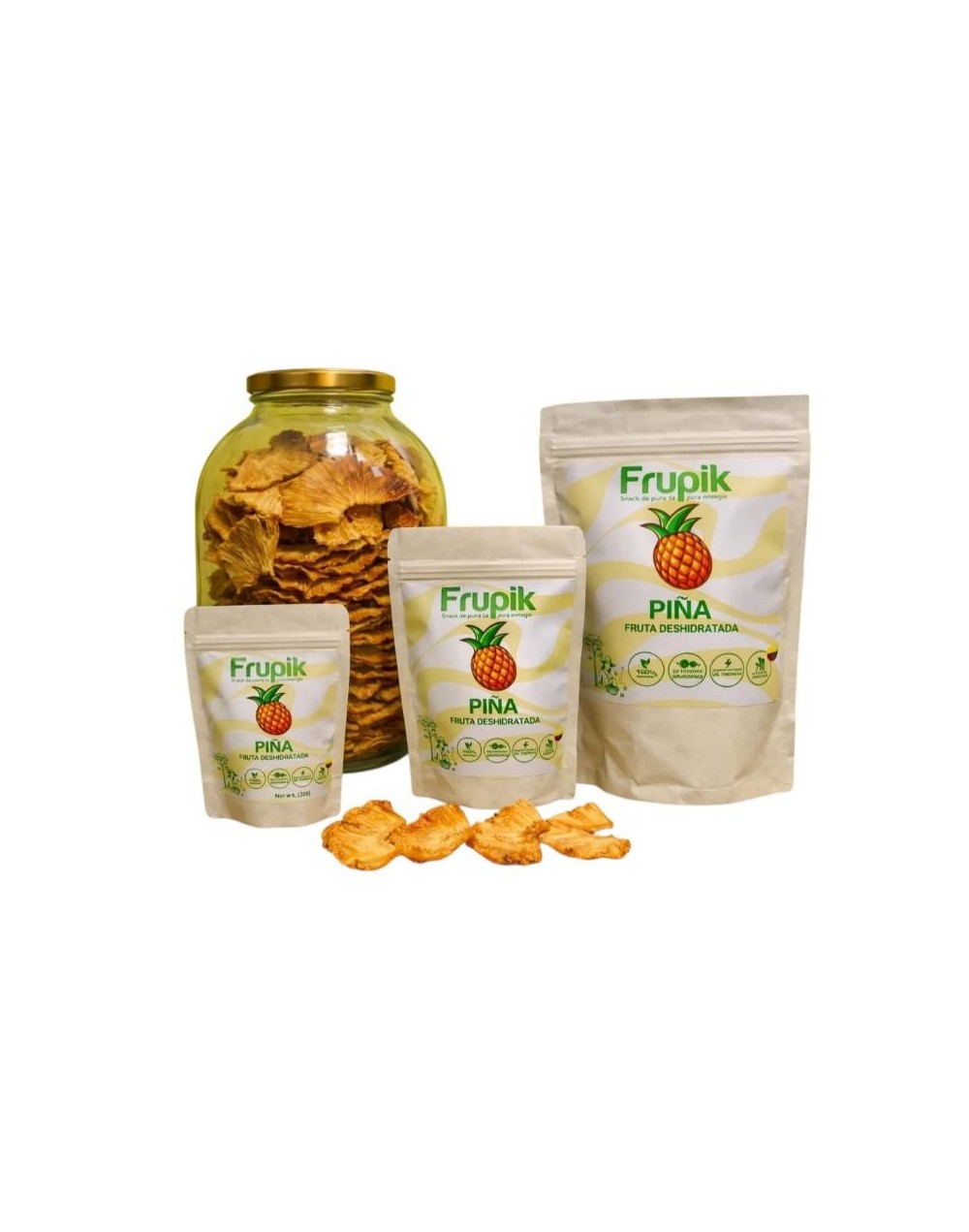 Snack de piña deshidratada 100% natural