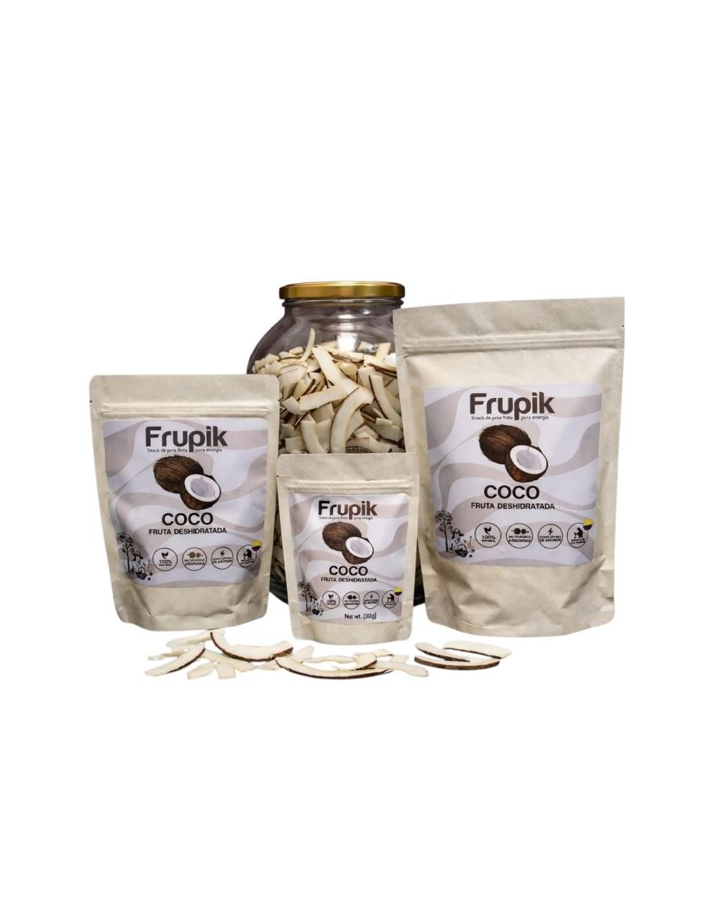 Snack de coco deshidratado 100% natural