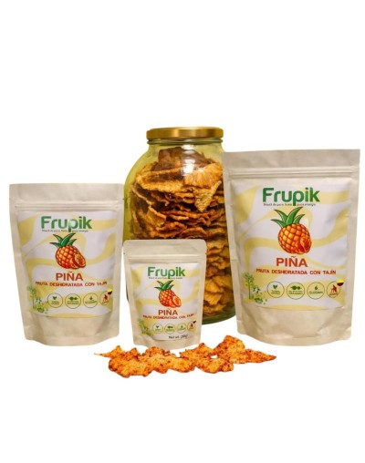 Snack de piña con tajín deshidratada 