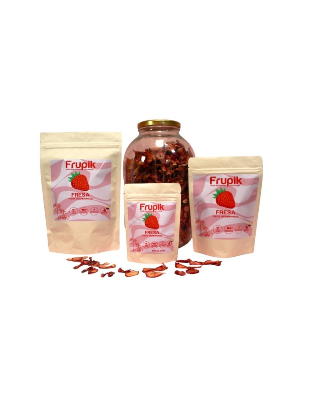 Snack de fresa deshidratada 100% natural
