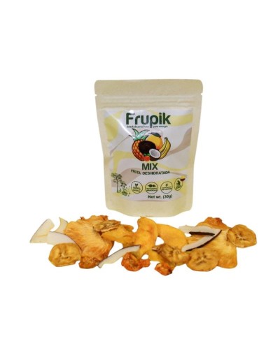 Mix tropical de frutas deshidratadas 100% natural (Piña, mango, coco, banano y uchuva)