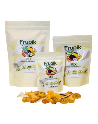Mix tropical de frutas deshidratadas 100% natural (Piña, mango, coco, banano y uchuva)