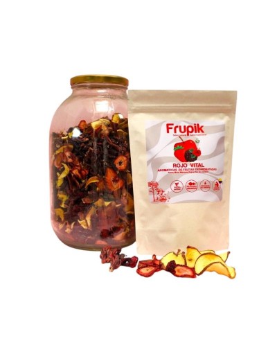 Infusión de frutos rojos – ROJO VITAL (Manzana, fresa, mora y flor de jamaica)