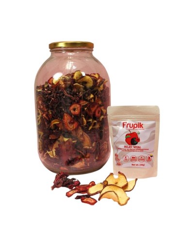 Infusión de frutos rojos – ROJO VITAL (Manzana, fresa, mora y flor de jamaica)