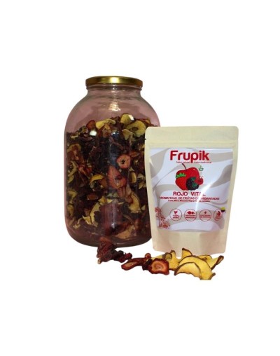 Infusión de frutos rojos – ROJO VITAL (Manzana, fresa, mora y flor de jamaica)