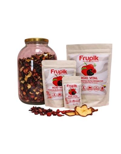 Infusión de frutos rojos – ROJO VITAL (Manzana, fresa, mora y flor de jamaica)