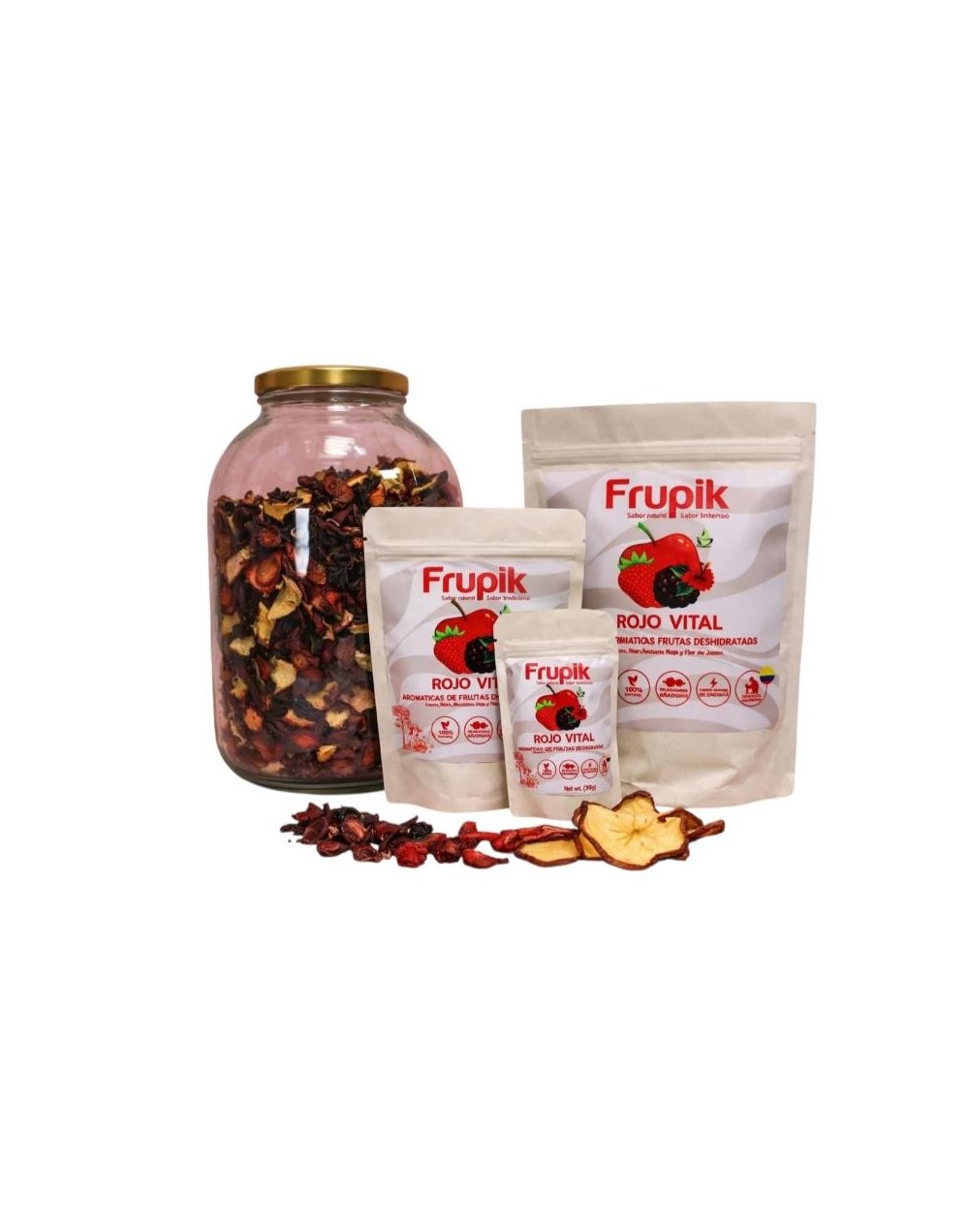 Infusión de frutos rojos – ROJO VITAL (Manzana, fresa, mora y flor de jamaica)