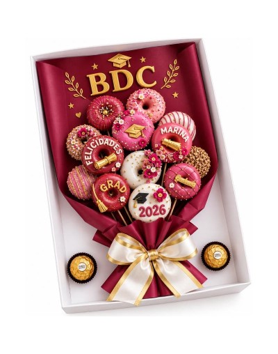 Caja de 13 Mini Donitas Personalizadas