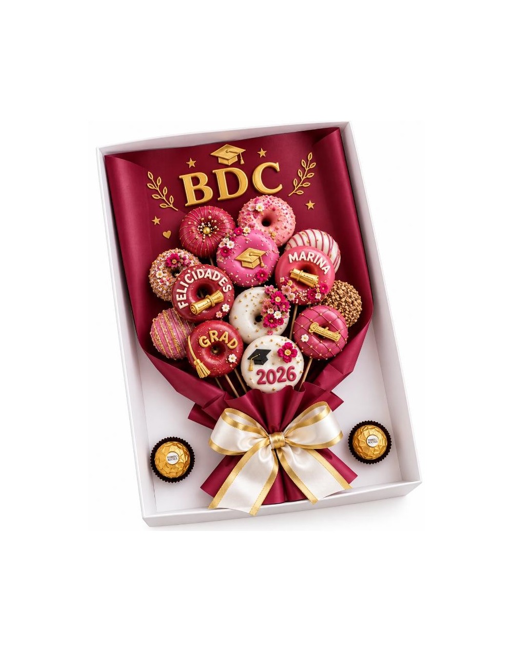 Caja de 13 Mini Donitas Personalizadas