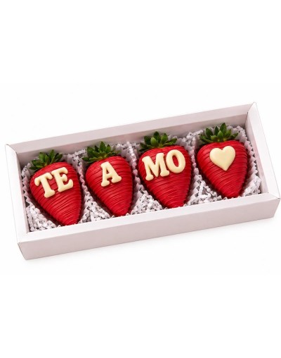 Caja de 4 Fresas Personalizadas