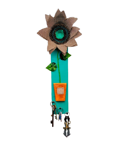 🌻 GIRASOL FLORAL  Portallaves decorativo y funcional