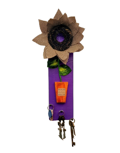 🌻 GIRASOL FLORAL  Portallaves decorativo y funcional