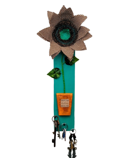 🌻 GIRASOL FLORAL  Portallaves decorativo y funcional