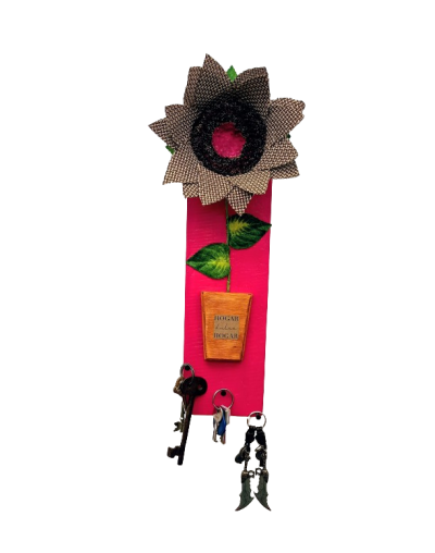 🌻 GIRASOL FLORAL  Portallaves decorativo y funcional