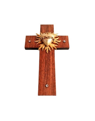 Cruz corazón corona.