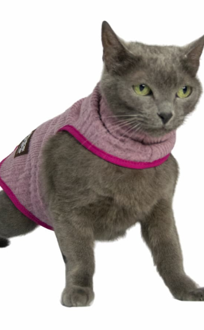 Sacos tejidos para gatos gogo rosa