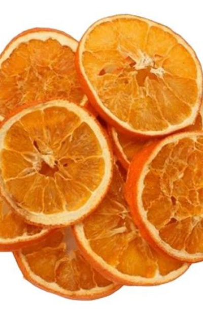 Naranja deshidratada en rodajas con y sin chocolate