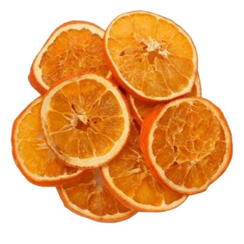 Naranja deshidratada en rodajas con y sin chocolate