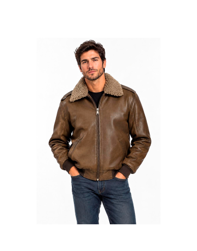 chaqueta piloto cuello ovejero