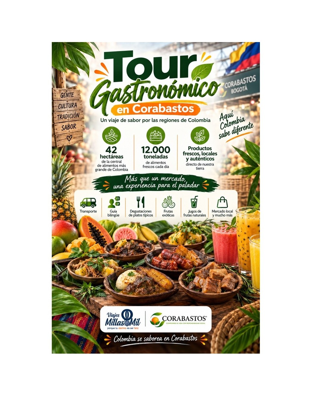 TOUR GASTRONOMICO CORABASTOS  MAÑANA 7 AM 