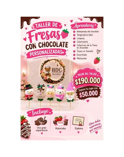 Taller Personalizado de Fresas con Chocolate BDC