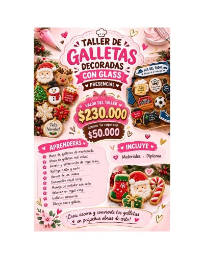 Taller de Galletas Glass Personalizadas