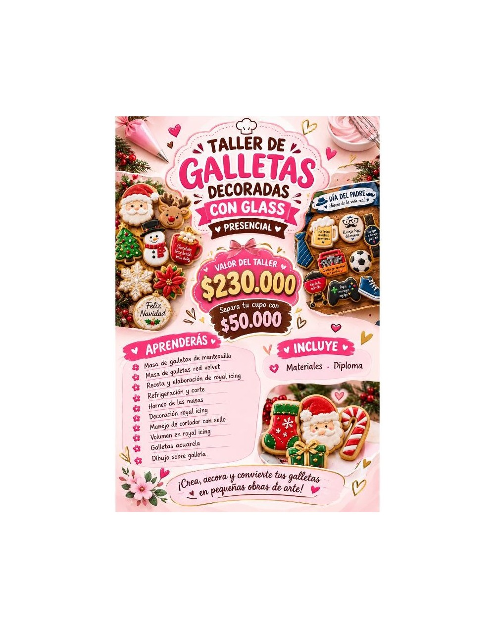 Taller de Galletas Glass Personalizadas
