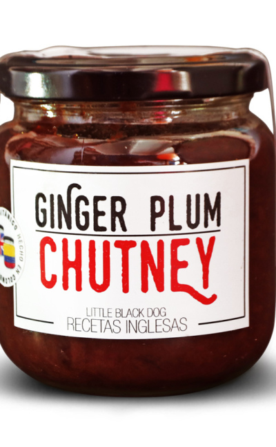 Ginger plum chutney o conserva británica de ciruela jengibre y otras especias