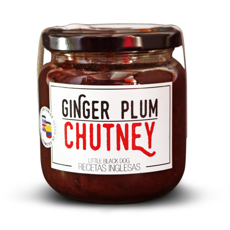 Ginger plum chutney o conserva británica de ciruela jengibre y otras especias