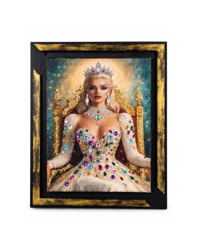 CUADRO DECORATIVO ARTESAL EN PEDRERIA PRINCESA IMPERIAL