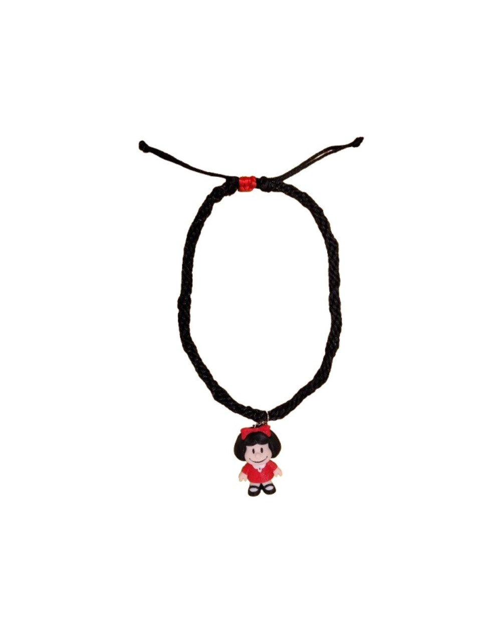 Collar Kumihimo justable Dije de Mafalda en 3D