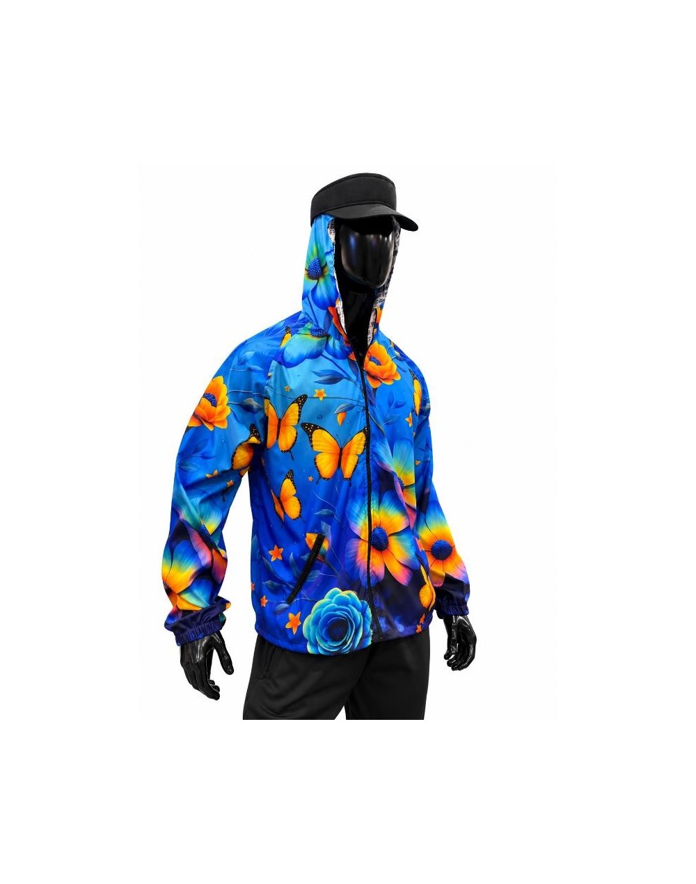 CHAQUETA ROMPEVIENTOS MARIPOSAS AMARILLAS 