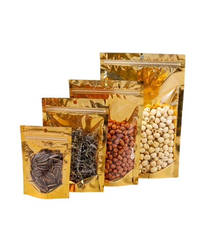 Bolsa hermetica dorada 10x18