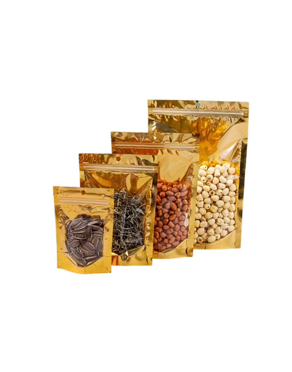 Bolsa hermetica dorada 10x18