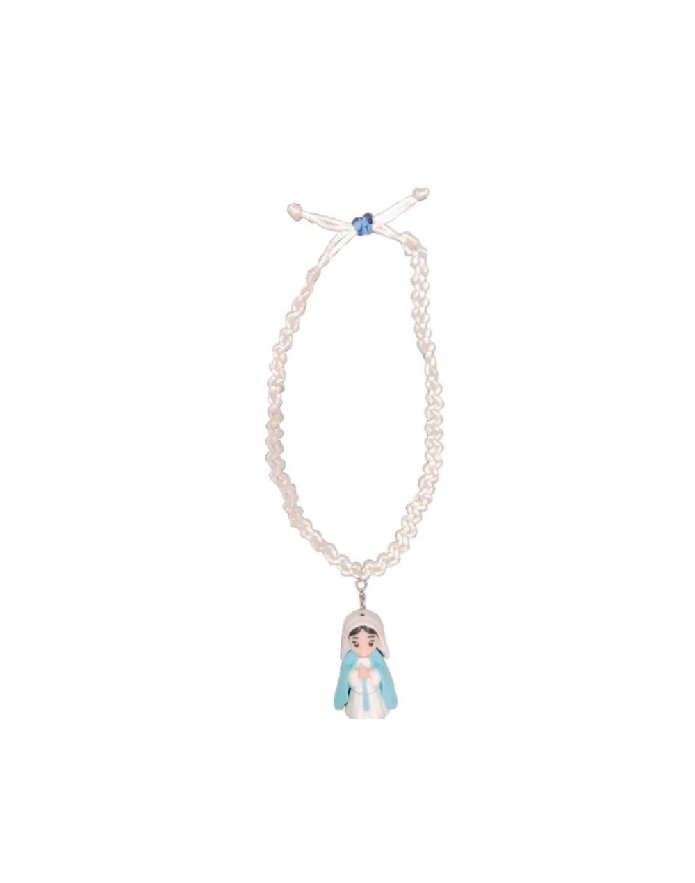 Gargantilla Macramé Ajustable Dije Virgen 3D