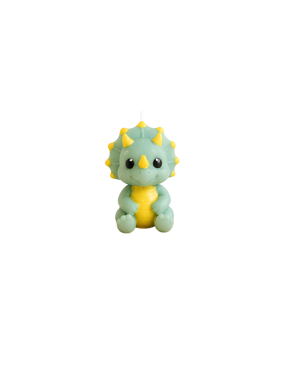Divertido triceratops decorativo ideal como recordatorio para cumpleaños infantiles o fiestas temáticas de dinosaurios. Un detal