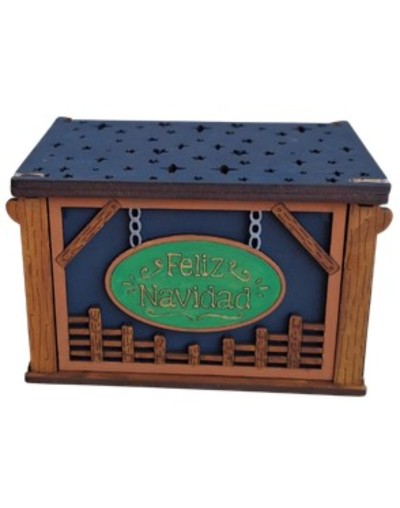 Pesebre caja pintado