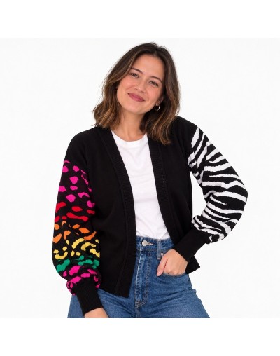 Cardigan Print Multicolor | Tejido de Punto | Palenqu