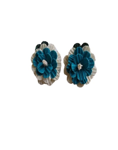 ARETES TOPOS EN HOJA DE MAIZ