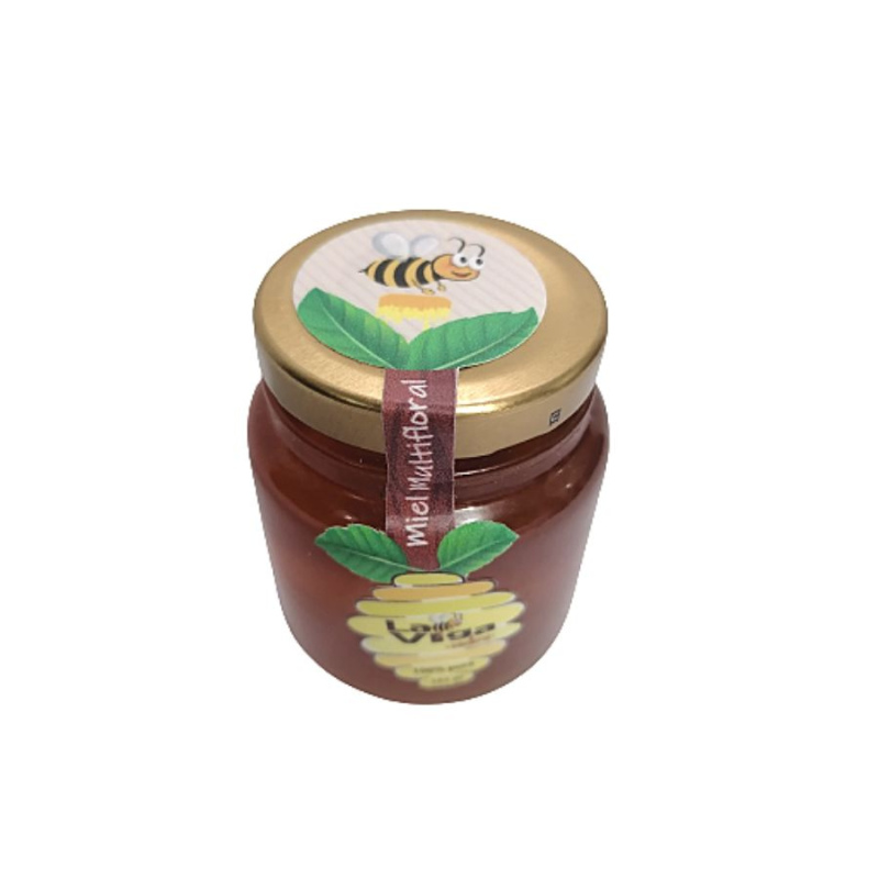 Miel de abejas multifloral. frasco de 182 gramos.