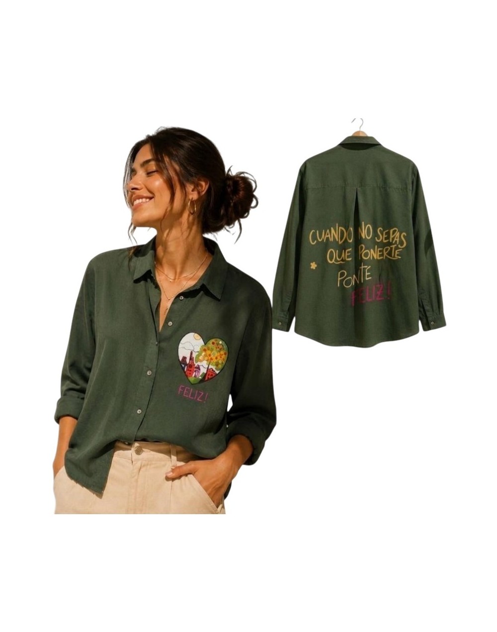 blusa pintada a mano 