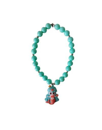 Collar Sirenita Bola de Chicle Aguamarina 