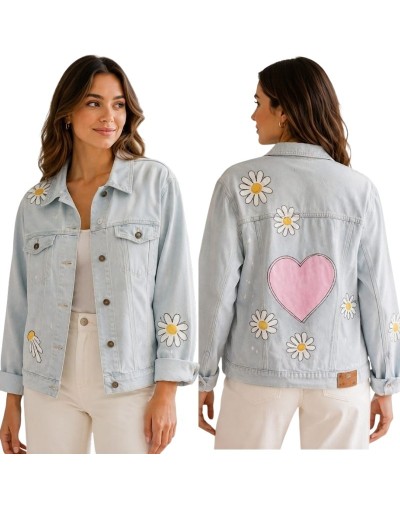 chaqueta jean flores 