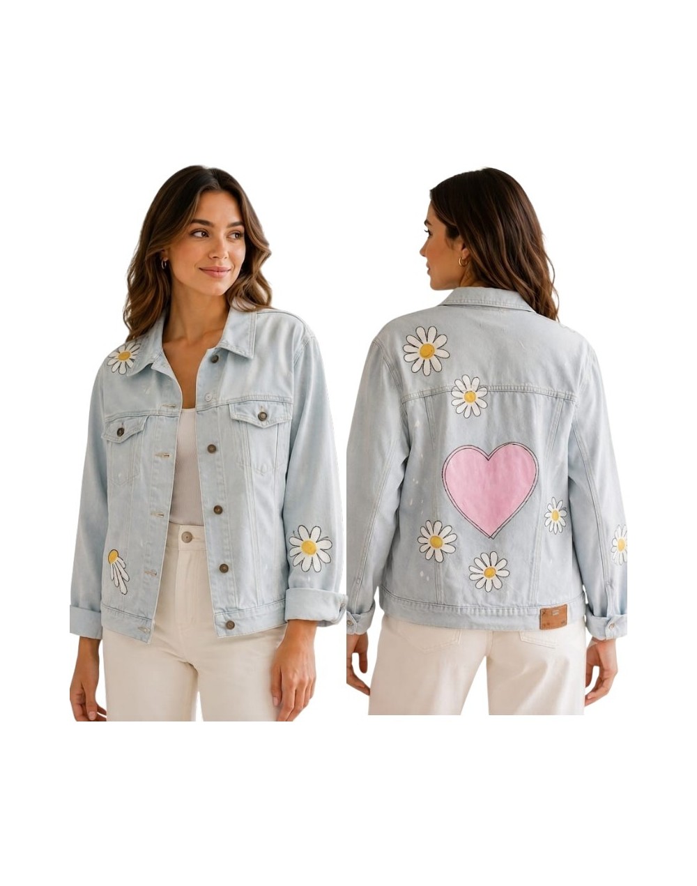 chaqueta jean flores 