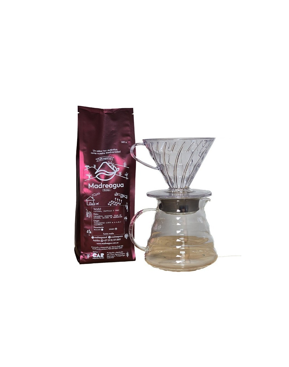 Combo Honey con V60 y server