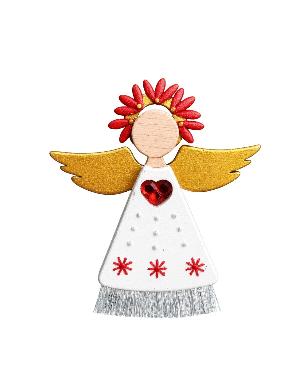 broche ángel navideño