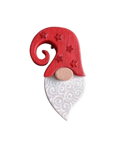 Broche papá nóel gnomo.